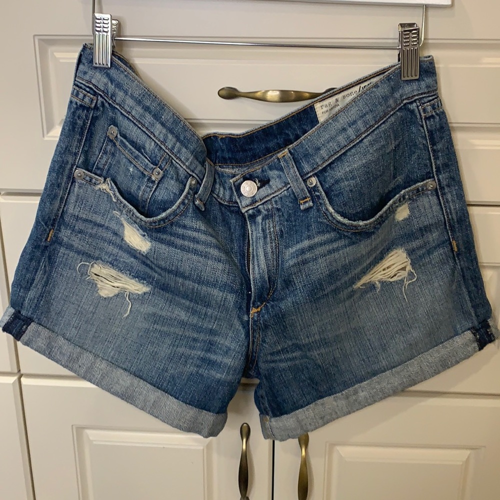Rag & Bone for Aritzia Denim Distressed Shorts